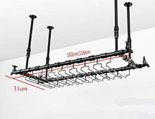 PZW Rack per Calici Portabottiglie da Vino Semplici e Creativi, Portabottiglie da Appendere Al Soffitto Portabottiglie in Metallo per Bicchiere da Vino, 102 * 31 Cm116 31 centimetri *