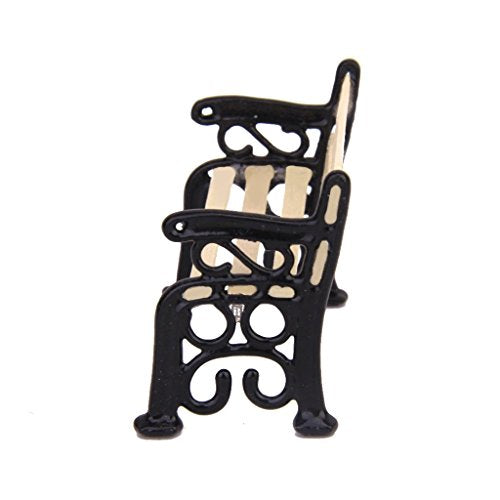 RETYLY 1/24 Dollhouse Miniatura Giardino Patio Furniture Panchina