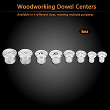Rockyin 8pcs Lavorazione del Legno Centri di tasselli Tenon di allineamento Punti di marcatura 6/8/10 / 12mm (Hollow)