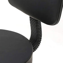 ZXYDD - Sgabello da Salone Regolabile con Schienale Nero, per Parrucchiere, Manicure, Tatuaggi, Terapia di Bellezza, Centro Benessere