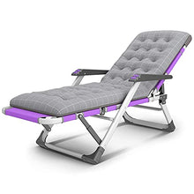 LLSS Lettini e poltrone da Giardino Mobili da Esterno Letto Pieghevole Viola con Cuscino Grigio Lettino Prendisole Sedia Regolabile per la Spiaggia Piscina Patio Esterno Giard
