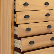 Ausla - Mobiletto Hill con 5 cassetti, in legno, per camera da letto, soggiorno, cucina, 79 x 40 x 96,5 cm, colore: Marrone miele