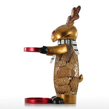 Tooarts Netted Christmas Elk Wine Rack Supporto di vino animale Tappo di sughero Metal Craft pratico