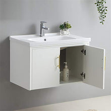 JenLn Bagno Lavabo Bacino Bagno Armadio in Legno massello Cabinet per armadietto per armadietto Specchio Combinazione Impermeabile e umidità Lavandino in Ceramica con Cabinet di medicinali