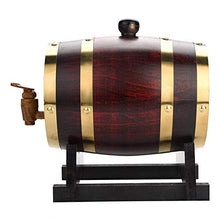 HWhome Botti da Vino Orizzontali in Rovere Whisky Barrel, Quercia Wine Barrel Wine Cabinet Wine Storage Bar Ristorante Bar Decorazione Built-in Lamina di Alluminio Pad Wedding Brandy Barrel Gift 5L