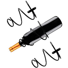 SODIAL 3Pack Portabottiglie da Parete Semplice per Bottiglia Singola, Espositore per Bottiglie di Vino, Portabottiglie da Appendere nel Metallo