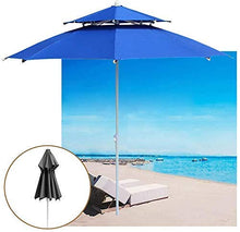 HZK Ombrello Parasole a baldacchino con Biella e manovella da Giardini Esterni Balcone Patio Tavolo Ombrello Fade 6.8Ft Resistente WDDT (Color : Blue)