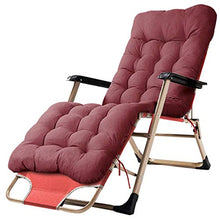 SHUAIIJUAN Sedia per il tempo libero domestico Patio Lounge Recliners pieghevole Prato Sdraio da spiaggia reclinabili sedie a sdraio con cuscino for la piscina Backyard Beach Max.150kg - vino rosso