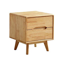 MMWYC Comodino in Legno massello Esternamente Inclinato unità Tabella Bagagli Sostegno Doppio cassetto Laterale for Il Salone/Camera da Letto/Studio