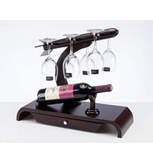 DAGONGREN European Wine Rack Creativa, Bicchiere da Vino Rack Upside Bottiglia di Down Vino Wine Rack Rack Legno casa