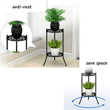 Espositore per Fiori Espositore per Fioriera in Metallo Antiruggine Decorativo a 2 Livelli, O&YQ