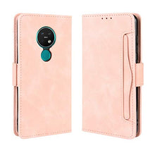 LODROC Cover Nokia 7.2 / Nokia 6.2 Flip Cover Custodia Protettiva Caso Libro in Pelle PU con Portafoglio, Funzione Supporto, Chiusura Magnetica per Nokia7.2 / Nokia6.2 - LOBYU0200746 Rosa