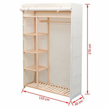 Shengtaieushop Armadio in tessuto e legno di pino, 110 x 40 x 170 cm