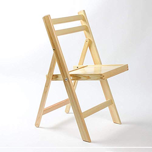 DGHJK Sedia da Pranzo Pieghevole in Legno massello Sedia da Giardino Portatile Sedia da Studio per Computer Tavolo da Esterno 78 * 45 cm