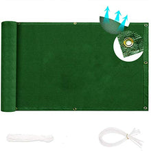 FANGJIE Vela Parasole Rettangolare 0.9x7m Anti-UV frangivento Leggermente Trasparente per Balcone Giardino, Verde