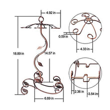 Creativo Wine Rack Pratica Creativa Wine Rack Bronzo Metallo Vetro Vino Rack con 6 Ganci Durevole Wine Rack (Color : Pattern A, Size : One Size)