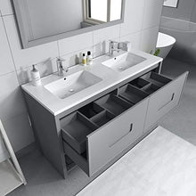 Badplaats B.V. Mobili da Bagno Nile 150 cm Grau - Armadio mobiletto lavabo Mobili Armadietto