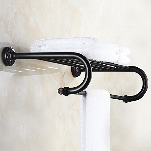 MBYW Portasciugamani Moderno Portasciugamani Elegante per Il Bagno di Spessore Antico portasciugamani Parete Appeso portasciugamani in Rame Bagno Rack Set Doccia portasciugamani (55B4), 62cm