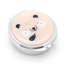 Portapillole settimanale Portapillole da Viaggio Portatile Organizer 3 griglia in Metallo con portapillole a Specchio con Design a Prova di umidità Beige
