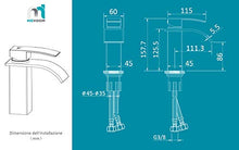 M Mehoom Rubinetto Bagno Cascata, Miscelatore Lavabo Bagno, Rubinetto lavabo, Valvola in Ceramica, per Acqua Calda e Fredda Disponibile, Finitura Cromata, Stile Moderno