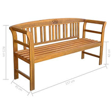 vidaXL Legno Massello di Acacia Panca da Giardino 1157x45x82,5cm Panchina