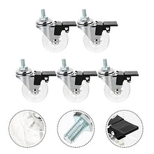 LIOOBO 5Pcs 2 Pollici Caster Ruote dell' unità di Elaborazione Heavy Duty Caster Ruote con Freno di Ricambio