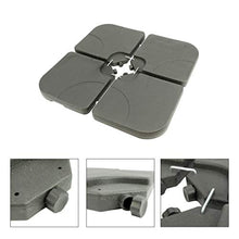 MaxxGarden - Set di 4 pesi per supporti per ombrellone, 50 x 50 x 7,5 cm, da riempire con acqua o sabbia, fino a 100 kg