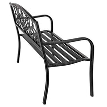 Panchina da giardino in metallo per esterni parco portico sedia 50 "ferro esterno cortile decorazione parco tempo libero panca