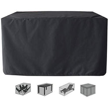HSGAV Copertura per Mobili da Giardino Impermeabile Telo Copritavolo da Esterno Quadrato Copertura Tavolo Giardino Anti-UV 210D Oxford Copritavolo da Esterno, Nero,160 * 160 * 84cm