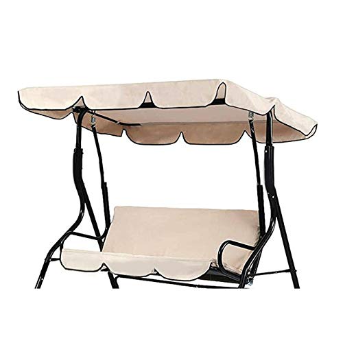 Markoo - Tettoia di ricambio per altalena, copertura impermeabile per giardino, cortile, patio, altalena, amaca, sedie, colore: beige, 1420 mm