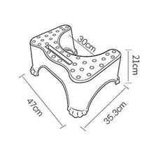 AJH Sgabello per Bambini Sgabello per WC Sgabello in plastica Sgabello per Lavaggio Bagno Cuscino per WC Poggiapiedi Sgabello Antiscivolo (Blu 47 * 35,3 * 21 cm)