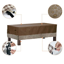 Set di mobili da giardino per esterni 122X71X33cm, Coprisedili per mobili da giardino, Copritavolo rettangolare per patio, Tessuto resistente all'acqua, Antipolvere per pioggia e neve, per set di