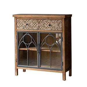 XuZeLii Credenza 2-Door Free Standing Governo di immagazzinaggio Armadio Cucina Ingresso Governo di immagazzinaggio Adatto per Camera da Letto E Soggiorno (Color : Brown, Size : 93x35x103cm)
