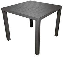 Tavolo da Giardino 80x80 cm in Alluminio San Vincenzo Grigio