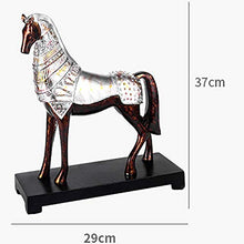 Sebasty Stile Europeo e Americano Imitazione del Bronzo War Horse Home Furnishings Villa Bar Club Bar Bar Tatuaggi 29 * 37 (cm) (Color : Silver)