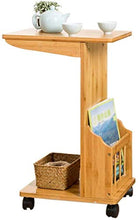 Comodino da salotto in bambù con comodino, tavolino da tè e divano laterale può essere balcone multifunzione per il tempo libero 40 x 27 x 58 cm, tavolo negoziabile durevole