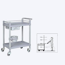 Carrello Medico di Bellezza A Doppio Strato, Veicoli per Strumenti Multifunzione, Carrelli per Ambulatori in Plastica per Addominali, Carico 120 kg