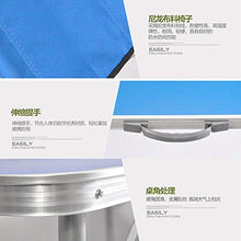 Set da tavolo e sedia pieghevole con 2/4 panchine portatili Dimensioni pieghevoli (lunghezza x larghezza x altezza) 63X61X7.5cm cm-blu