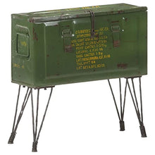 vidaXL Baule Portaoggetti Stile Militare 68x24x66 cm Ferro