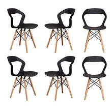 Sedie da pranzo Set di 6 Sedie da ufficio per sala da pranzo Soggiorno Cucina Sedie da toeletta con schienale alto per camera da letto (Black E6)