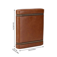 Tauzveok Cigar Humidor di Corsa Esterna Humidor Caso Legno di Cedro Allineato 6 Sigaro Fatto A Mano Pacchetto di Sigarette di Legno Portatile Cigar Box Set,Arancia