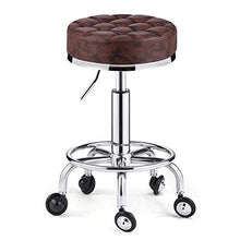SXRDZ Pelle Regolabile Idraulico rotolamento Girevole Salon Chair Sgabello Tatuaggio Massaggio Viso Spa Sgabello Sedia dell'unità di Elaborazione, Il Nero, 70 Centimetri