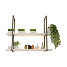 2 Strati Ferro battuto Nero Struttura del soffitto, Stile Semplice Industriale di Legno Solido Scaffale, Ristorante Bar Hanging Rack Bagagli, Hanging Rack 4 Formati (Size : 60 * 30 * 80cm)