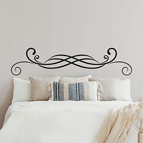 T-MK397 - Adesivi per testiera del letto, 32 x 140 cm, colore: Nero
