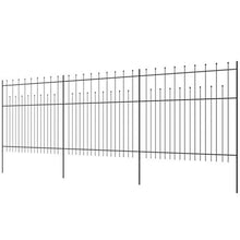 Tidyard Recinto Palizzato Ornamentale di Sicurezza in Acciaio,Recinzione per Recinzione da Giardino/Balconi/Cancelli 600x175cm