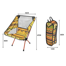 Oeternity Sedia Pieghevole Portatile da Esterno Ultra-Leggero, Portatile, Traspirante E Confortevole, Molto Adatto per attività All'aperto, Campeggio, Escursionismo, Picnic, Pesca,Arancia