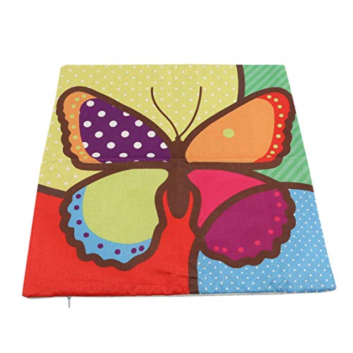 Weiy - Set di cuscini decorativi, motivo: fiori e uccelli, farfalle