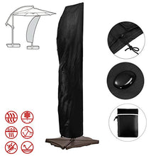 Neverland 280 CM Coperture per Ombrelloni ombrellone Banane Parasole Esterno 210D Oxford Nero Anti-UV Anti-Polvere con Zip