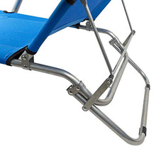 Mediawave Store - Onshore 320389 Sdraio Lettino 2in1 Pieghevole Totalmente reclinabile in Metallo textilene, Poltrona Schienale Regolabile, Seduta Comoda, Balcone, casa, Giardino (Blu)