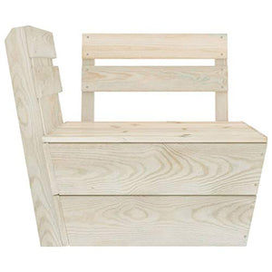 FAMIROSA Set Divani da Giardino su Pallet 3 pz in Legno Abete Impregnato-3711